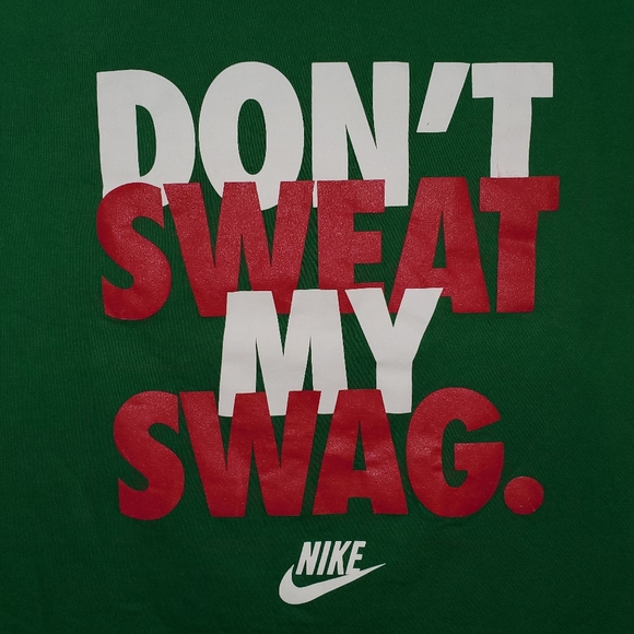 Nike Don't Sweat My Swag Sportswear T-Shirt Size L - Picture 2 of 4